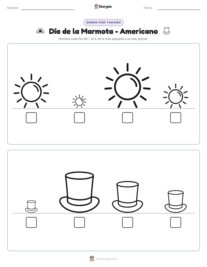 Orden de Tamaños
