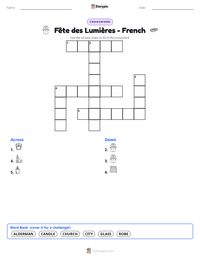 Fête des Lumières - French printable worksheet preview
