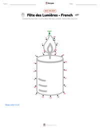 Fête des Lumières - French printable worksheet preview