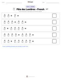 Fête des Lumières - French printable worksheet preview