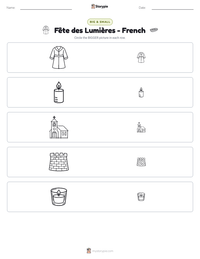 Fête des Lumières - French printable worksheet preview