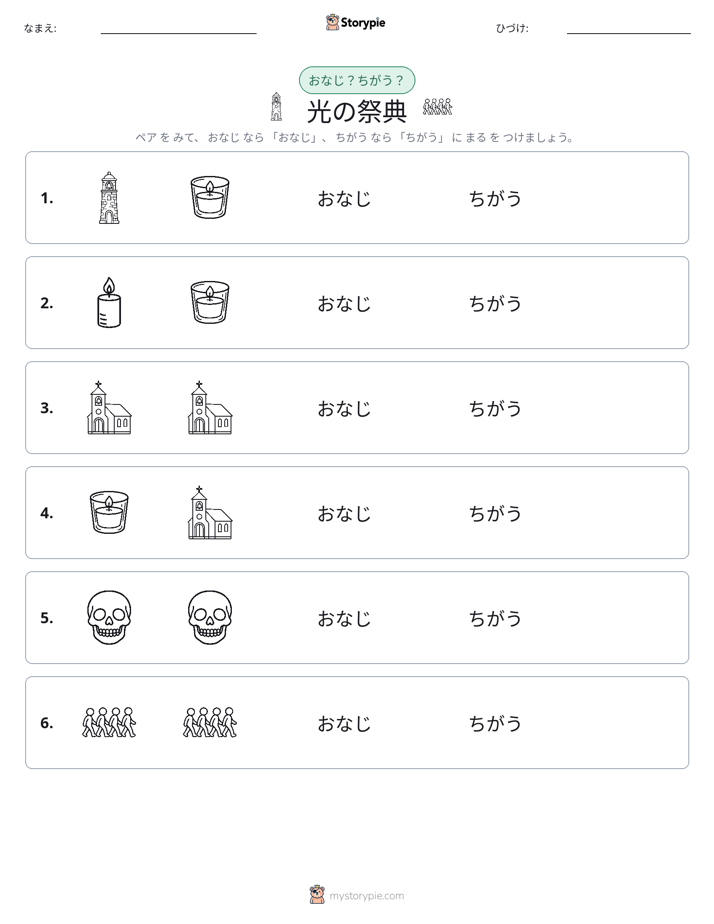 同じか違うか
