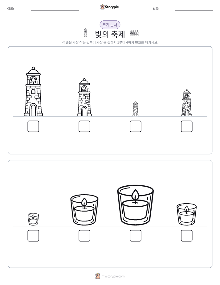 크기 순서