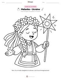 Anteprima della scheda stampabile di Malanka - Ucraina