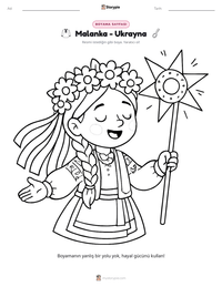 Malanka - Ukrayna yazdırılabilir çalışma sayfası önizlemesi