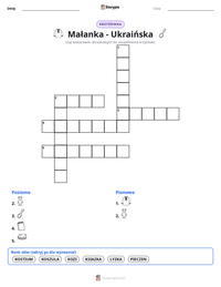 Podgląd drukowalnego arkusza ćwiczeń Małanka - Ukraińska