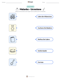 Vista previa de la hoja de trabajo imprimible de Malanka - Ucraniana