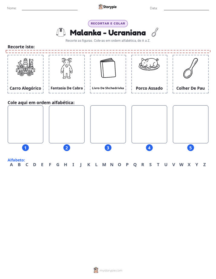 Recortar & Colar Alfabeto
