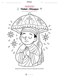 Timkat - Etiyopya yazdırılabilir çalışma sayfası önizlemesi