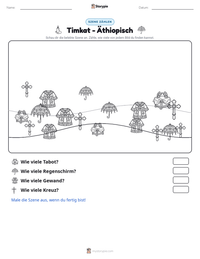 Timkat - Äthiopisch druckbare Arbeitsblatt Vorschau