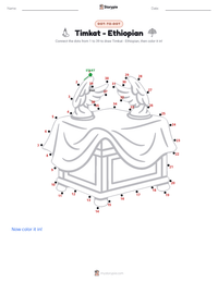Timkat - Ethiopian printable worksheet preview