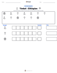 Timkat - Ethiopian printable worksheet preview