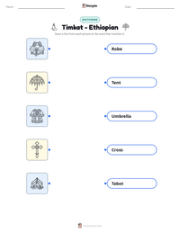 Timkat - Ethiopian printable worksheet preview