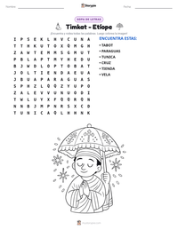 Vista previa de la hoja de trabajo imprimible de Timkat - Etíope
