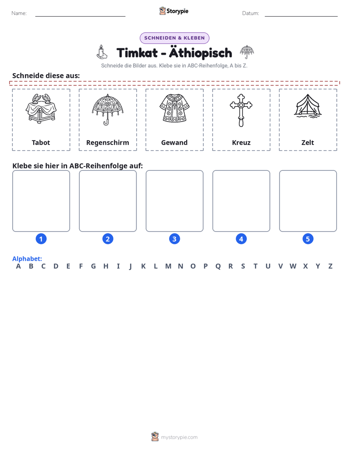 Schneiden & Einfügen Alphabet