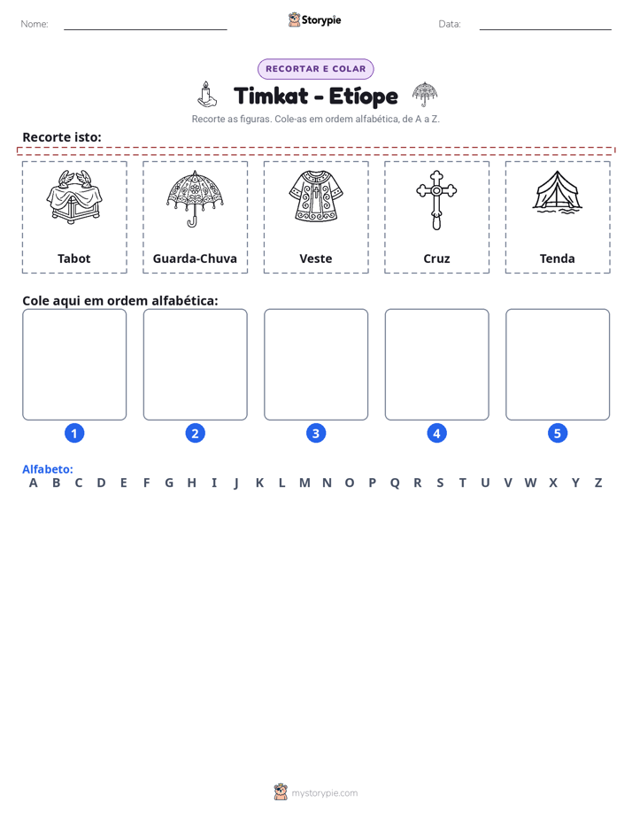 Recortar & Colar Alfabeto