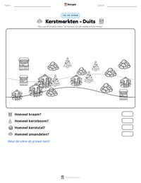 Kerstmarkten - Duits afdrukbare werkblad voorbeeld
