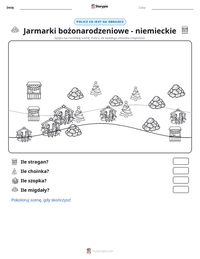 Podgląd drukowalnego arkusza ćwiczeń Jarmarki bożonarodzeniowe - niemieckie