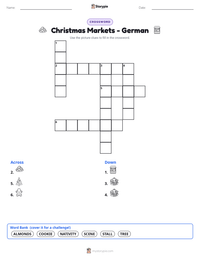 Christmas Markets - German printable worksheet preview