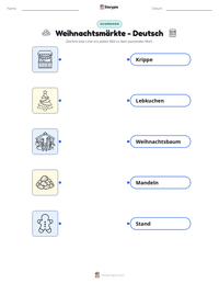 Weihnachtsmärkte - Deutsch druckbare Arbeitsblatt Vorschau