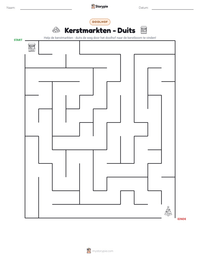 Kerstmarkten - Duits afdrukbare werkblad voorbeeld