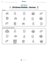Christmas Markets - German printable worksheet preview