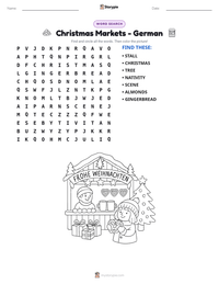 Christmas Markets - German printable worksheet preview