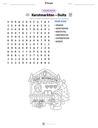 Kerstmarkten - Duits afdrukbare werkblad voorbeeld