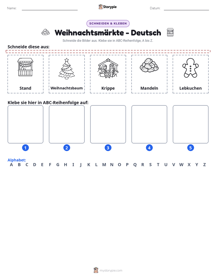 Schneiden & Einfügen Alphabet