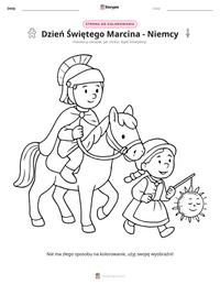 Podgląd drukowalnego arkusza ćwiczeń Dzień Świętego Marcina - Niemcy