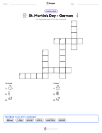 St. Martin's Day - German printable worksheet preview