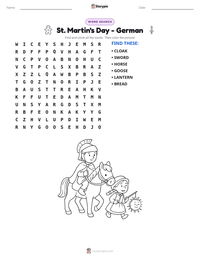 St. Martin's Day - German printable worksheet preview