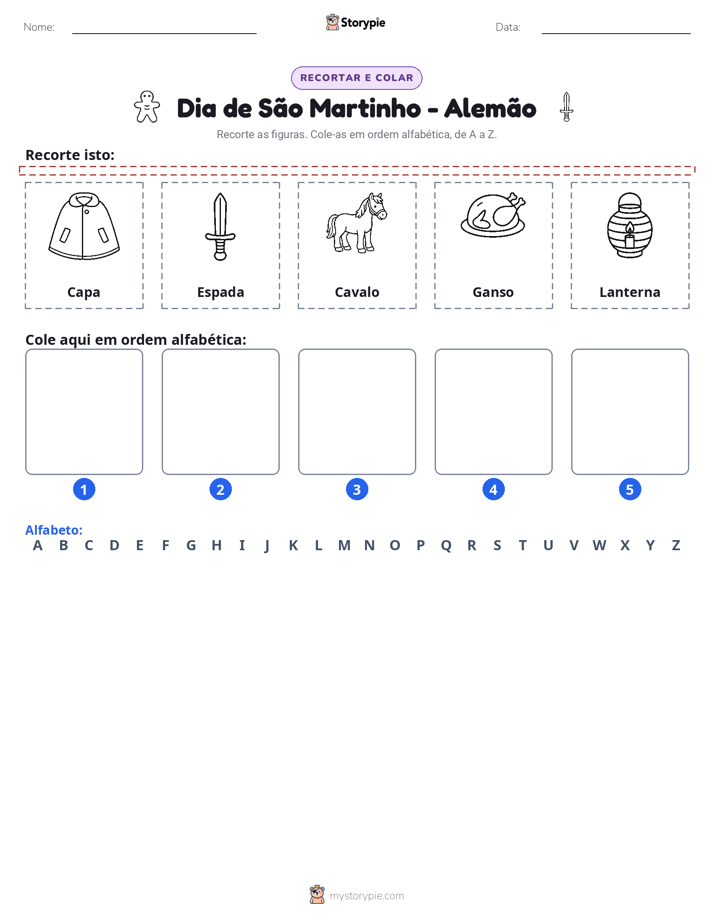 Recortar & Colar Alfabeto