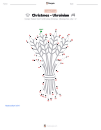 Christmas - Ukrainian printable worksheet preview