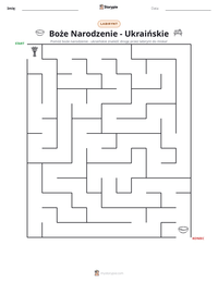 Podgląd drukowalnego arkusza ćwiczeń Boże Narodzenie - Ukraińskie