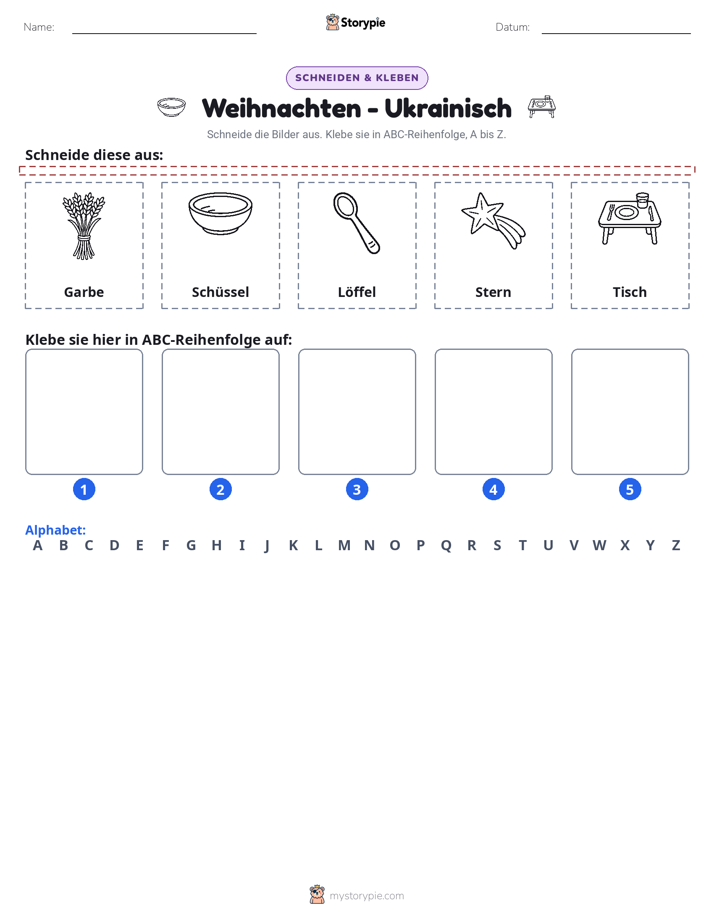 Schneiden & Einfügen Alphabet