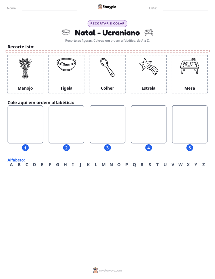 Recortar & Colar Alfabeto