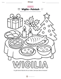 Wigilia - Polnisch druckbare Arbeitsblatt Vorschau