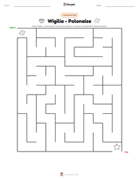 Aperçu de la feuille de travail imprimable Wigilia - Polonaise