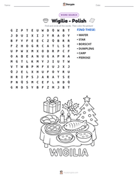 Wigilia - Polish printable worksheet preview