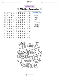 Aperçu de la feuille de travail imprimable Wigilia - Polonaise