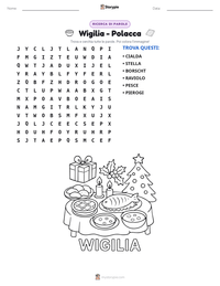 Anteprima della scheda stampabile di Wigilia - Polacca