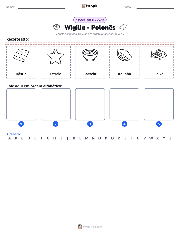 Recortar & Colar Alfabeto
