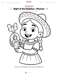Night of the Radishes - Mexican printable worksheet preview