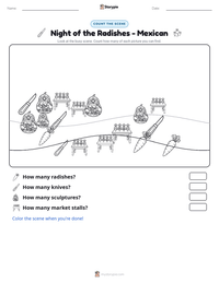 Night of the Radishes - Mexican printable worksheet preview