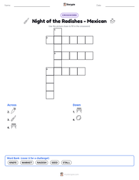 Night of the Radishes - Mexican printable worksheet preview