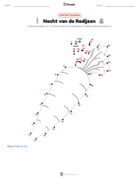 Nacht van de Radijzen afdrukbare werkblad voorbeeld