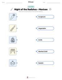 Night of the Radishes - Mexican printable worksheet preview