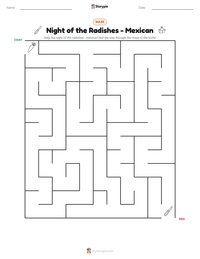 Night of the Radishes - Mexican printable worksheet preview
