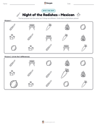 Night of the Radishes - Mexican printable worksheet preview